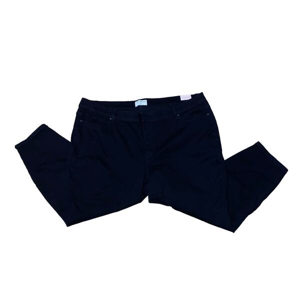 Lane Bryant Signature Fit Sateen Skinny Mid Rise Black Jeans Plus Size 28 NWT - Picture 5 of 16